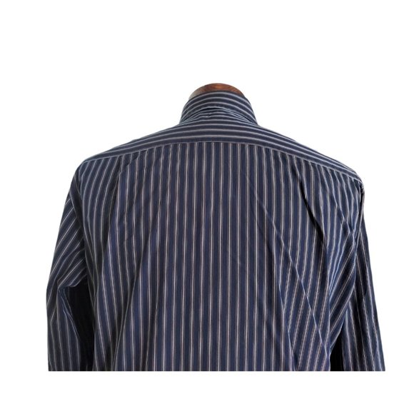 HUGO BOSS Men's Vertical Striped Button Front Shirt Size 15, 34/35 - Picture 4 of 8